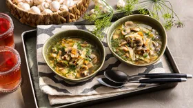 Грибной суп из шампиньонов с картофелем