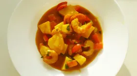 Рецепты с фруктами, пастой и креветками