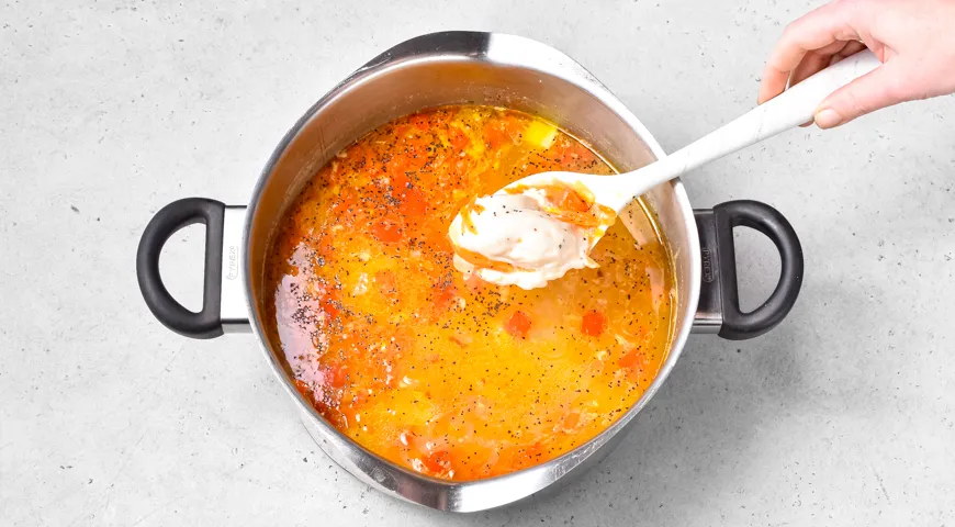 Сырный суп с индейкой