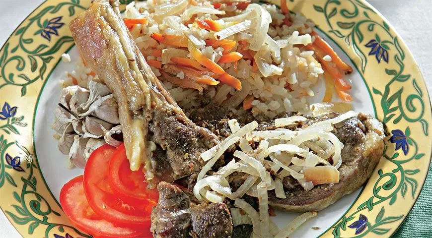 Баранина, запеченная с рисом