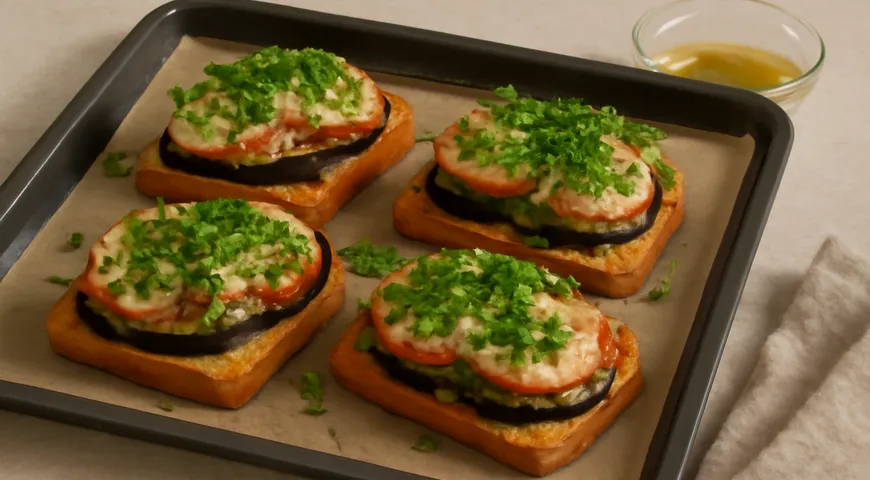 Бутерброды с баклажаном