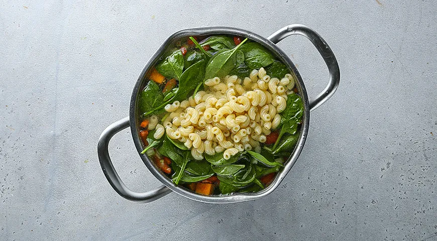 Постный минестроне с тыквой