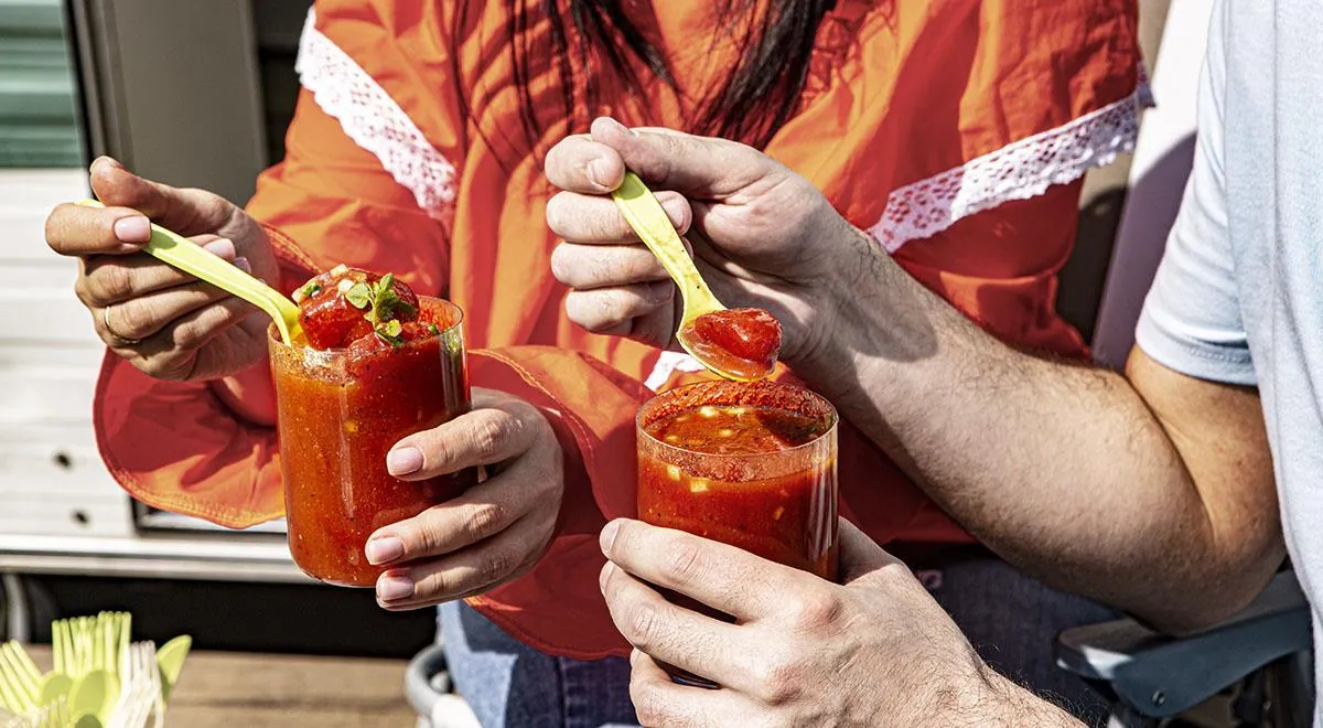 Рецепт гаспачо с томатным льдом