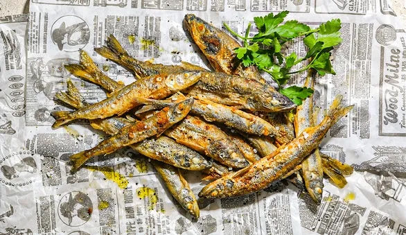 Жареная корюшка