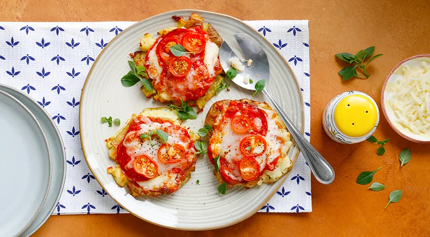 Запеченная пицца-картофель