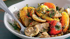 Рецепты с овощами, маслом оливковым и шампиньонами