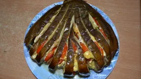 Запеченный баклажан Павлиний хвост