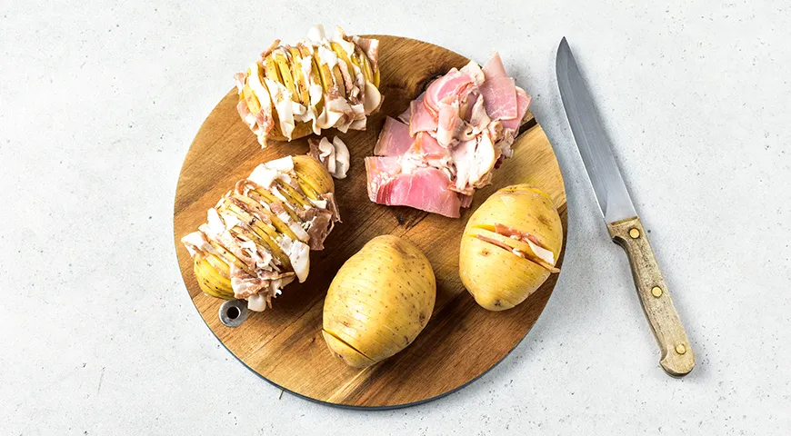 Картошка в беконе в фольге в духовке