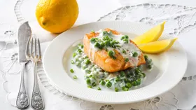 Рецепты на ужин с горохом и лососем