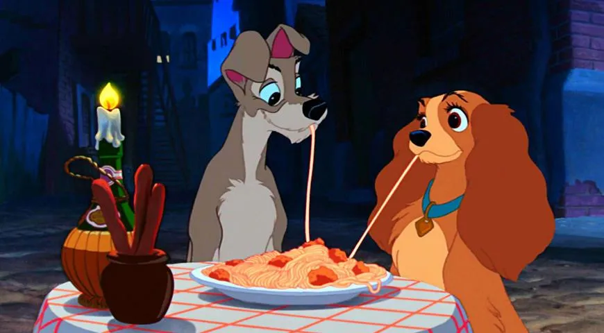 Спагетти с фрикадельками («Леди и Бродяга»)
