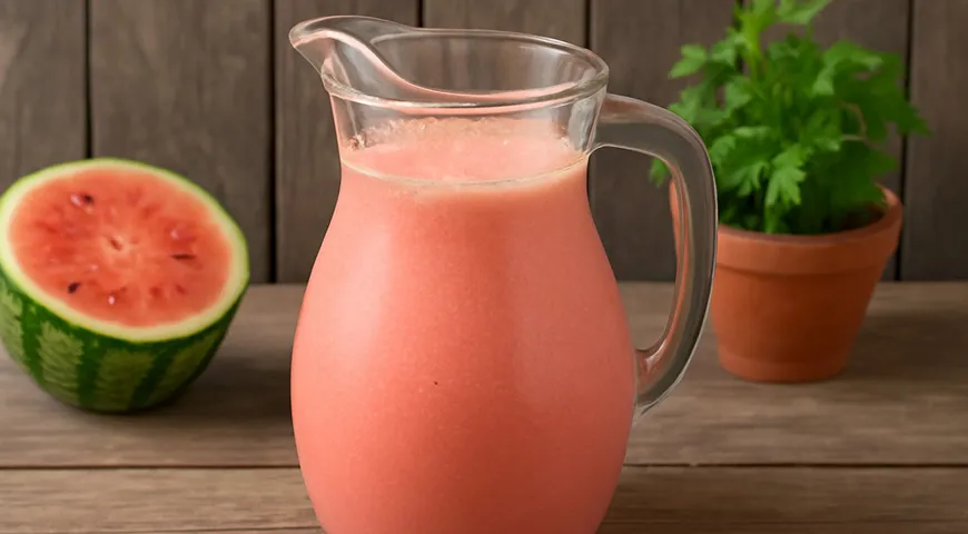 Коктейль из арбуза и молока