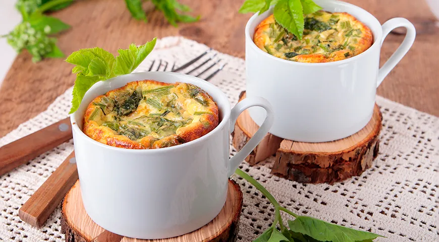 Сныть вкусно раскрывается в компании яиц (омлет)