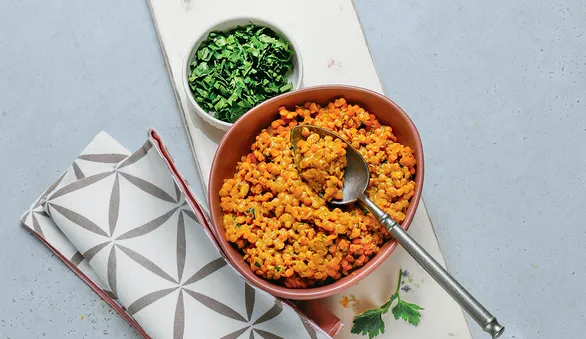 Быстрое карри из чечевицы