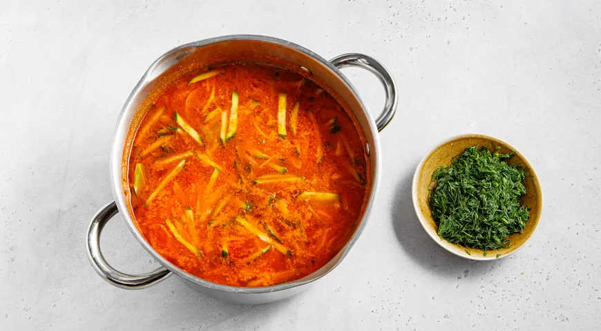 Рассольник из свежих огурцов с перловкой