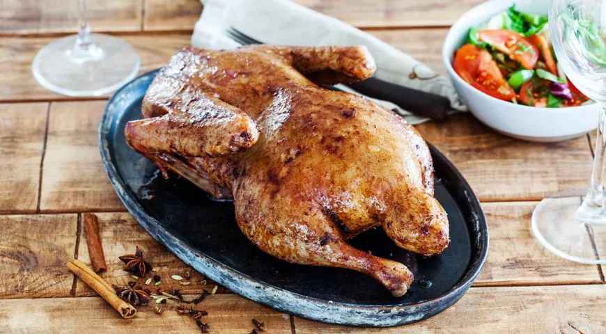 Рецепт запеченной утки с 5 специями (можно использовать кассию)