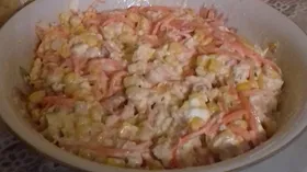Салат с корейской морковью и кукурузой