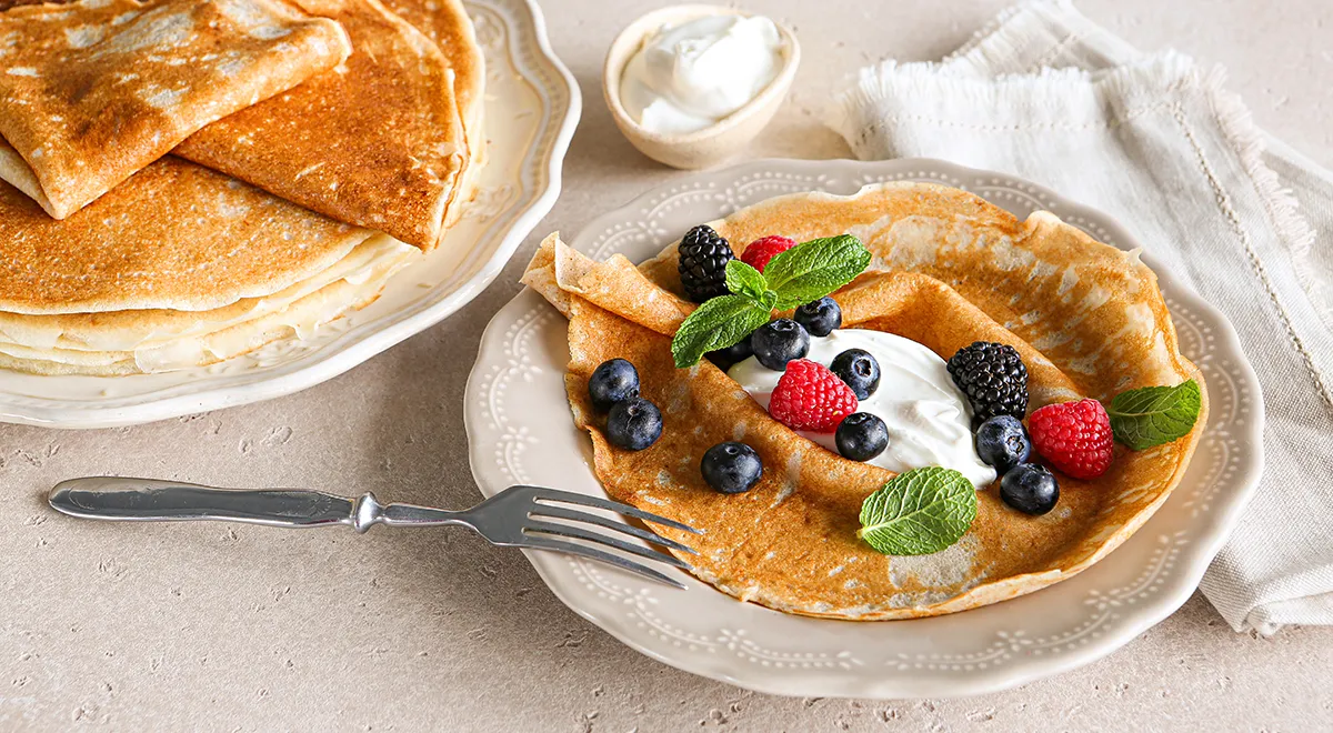 Рецепт Блины на кефире диетические