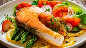 Жаренная семга на сковороде