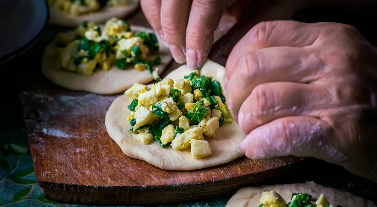 Начинка для пирожков и пирогов с луком и яйцом