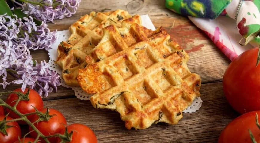 Амарантовые вафли с морской капустой