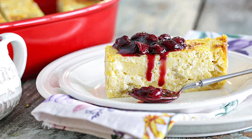 Крупеник из пшена с творогом