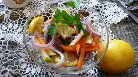 Рецепты с сельдью, фруктами и морковью