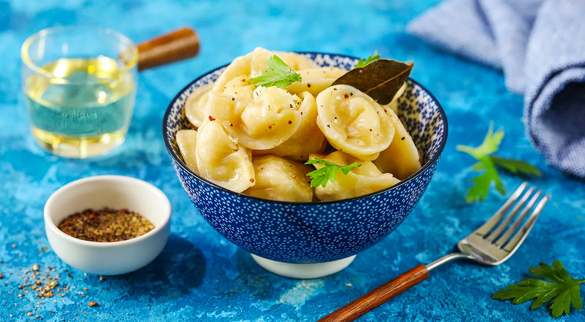 Пельмени с редькой