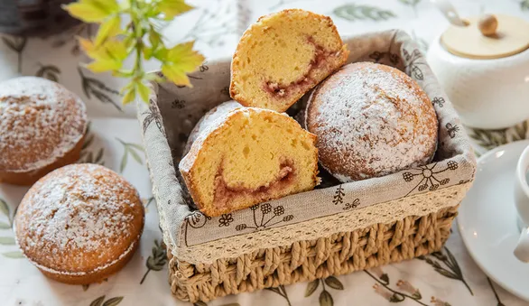 Маффины с джемом внутри