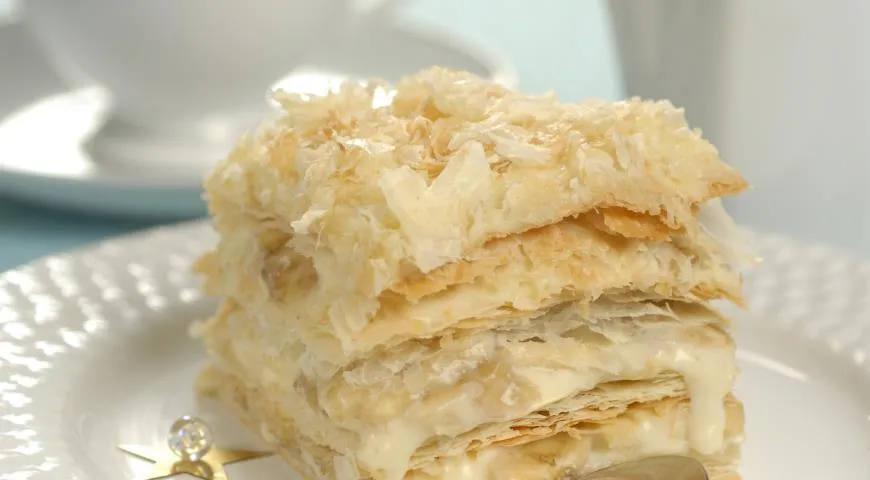 Торт Наполеон с бананами