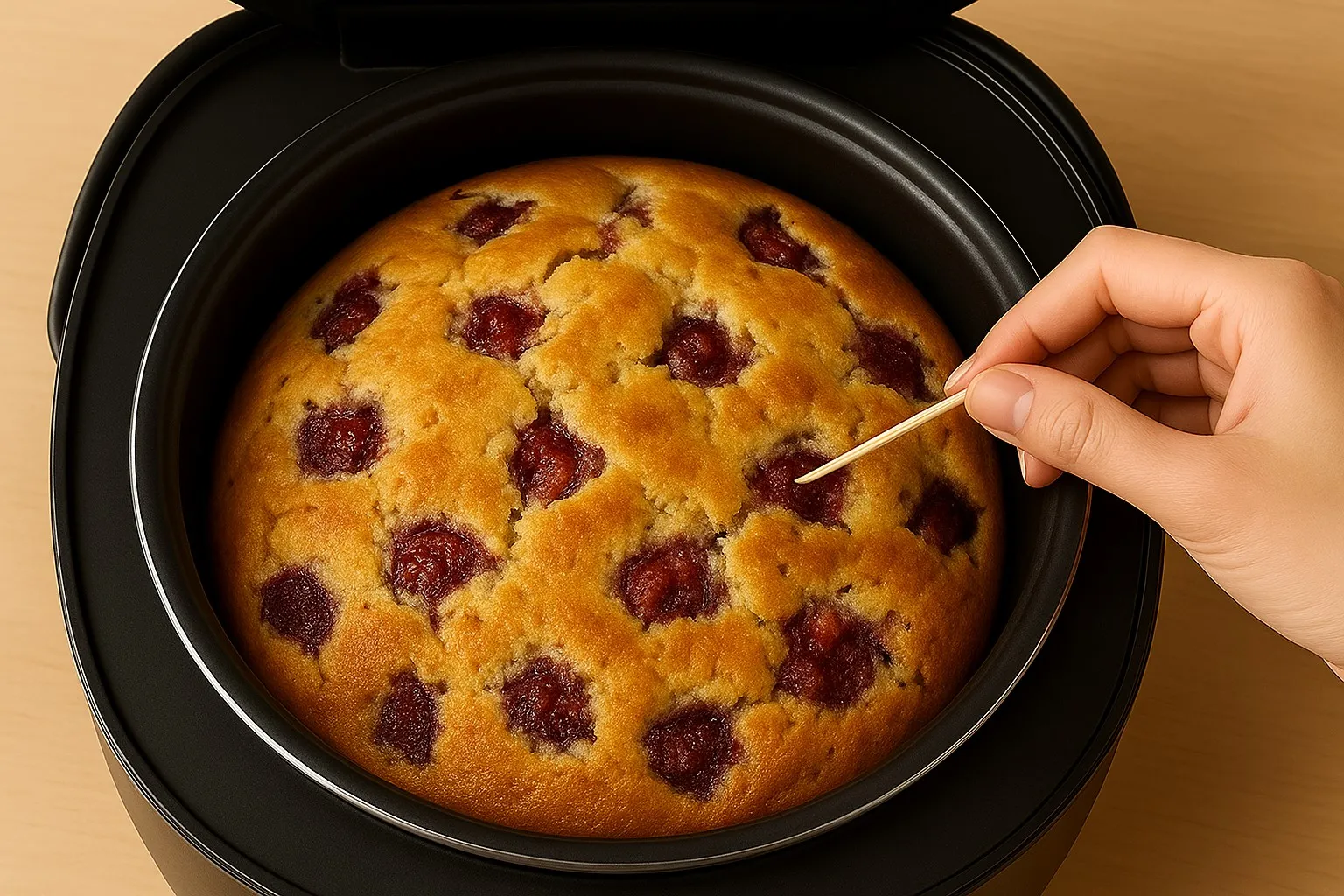 Пирог с вишней в мультиварке