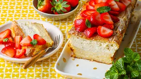 Тост-чизкейк с клубникой