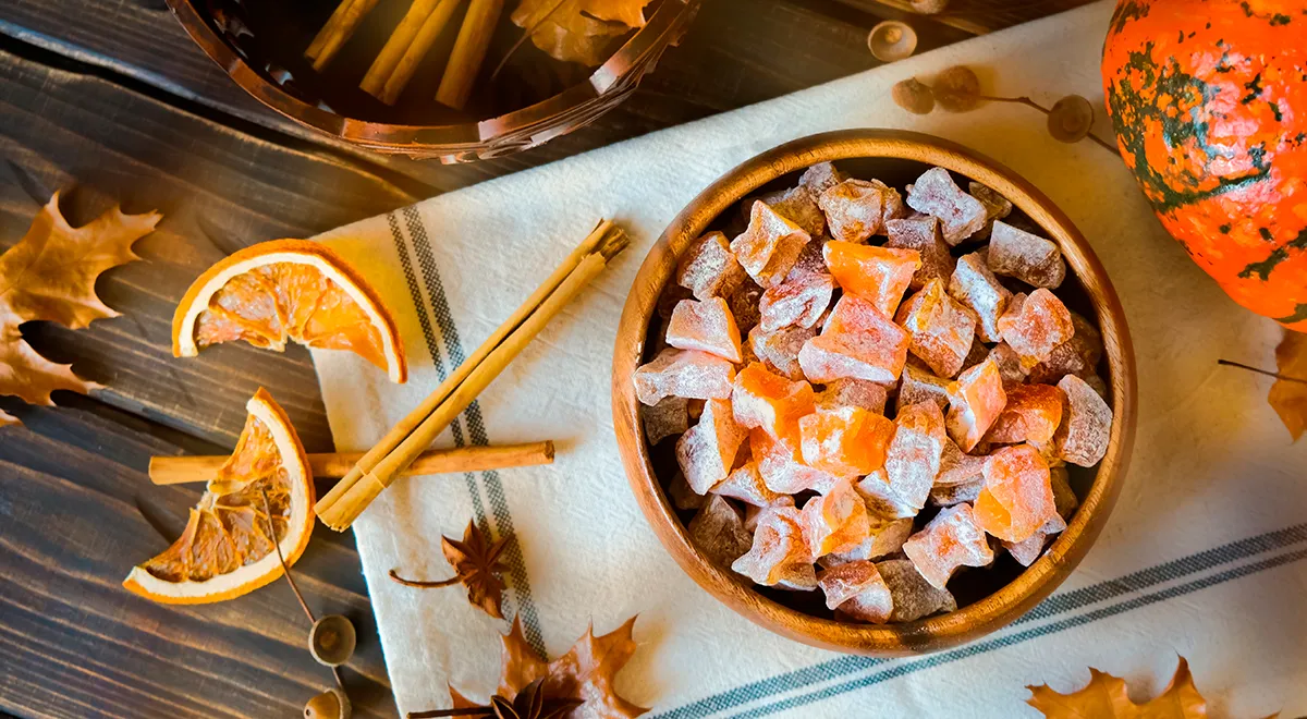 Рецепт цукат из тыквы с апельсином