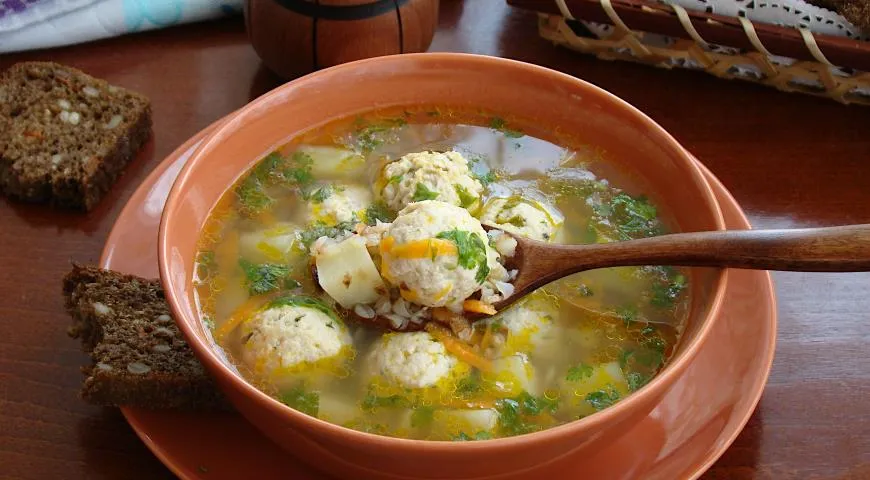 Суп с фрикадельками рецепт пошаговый с фото