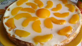 Чизкейк с персиками