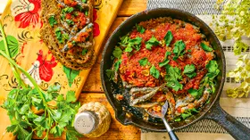 Рецепты с овощами, маслом оливковым и анчоусом