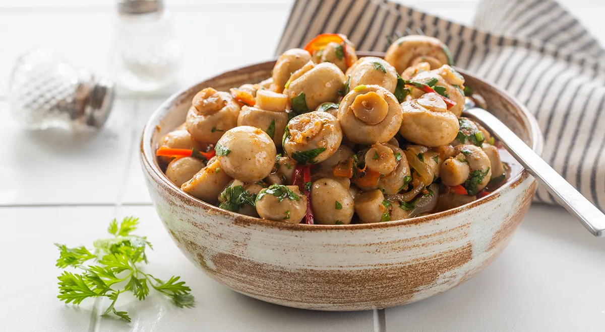 Маринованные шампиньоны по-корейски