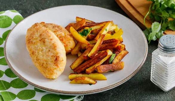 Котлеты из трески с рисом и морковью