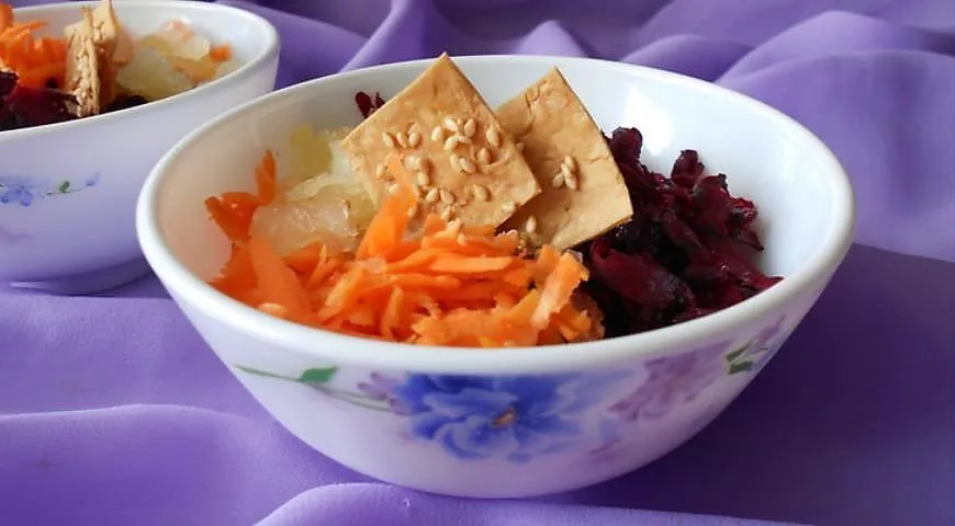 Салат из свеклы и моркови с апельсиновым граните от читетеля Алевтины Семёновой