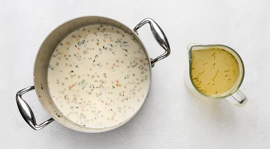 Сырный суп с ветчиной и беконом