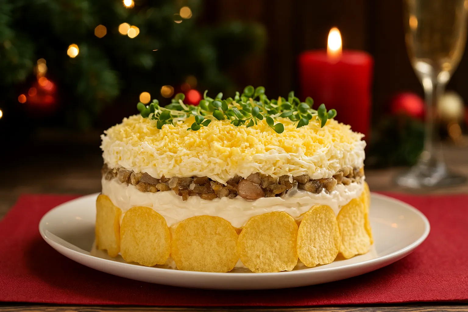 Рецепт салата с чипсами и куриной грудкой