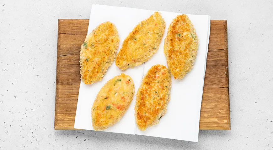 Котлеты из крабовых палочек