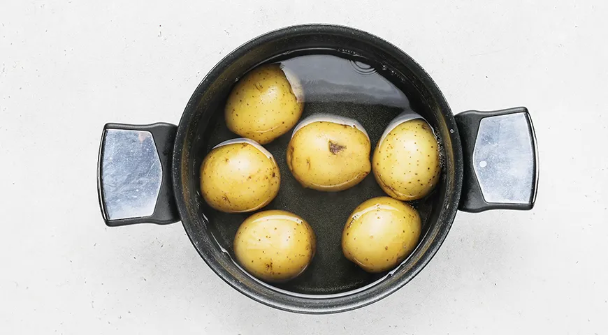 Картошка с беконом и сыром в аэрогриле