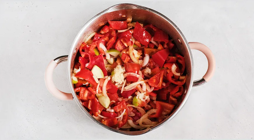 Лечо с яблоками