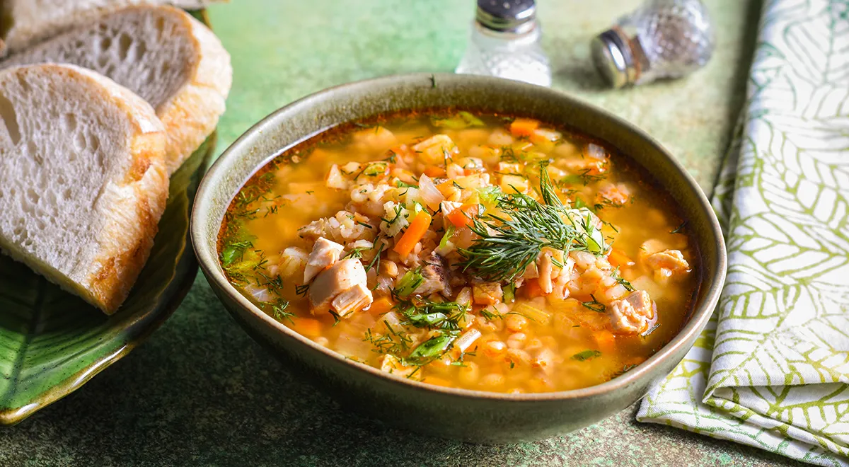 Суп с булгуром и курицей