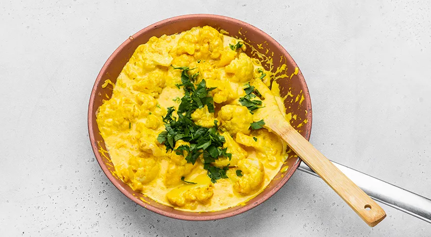 Цветная капуста в сливочном соусе