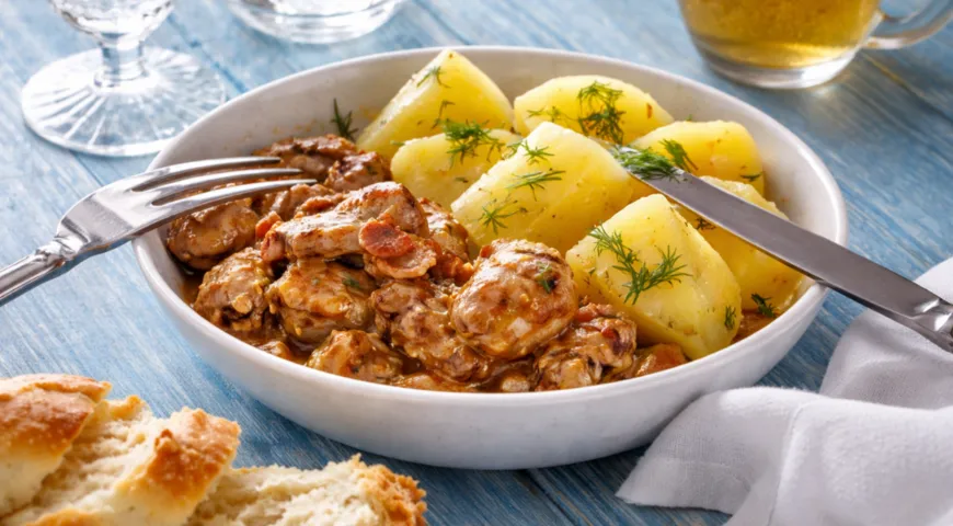 Куриные желудки в пиве