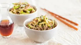 Рецепты с овощами, маслом кунжутным и лапшой гречневой