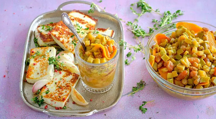Салат из кабачков с изюмом на зиму