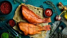 Морской окунь горячего копчения