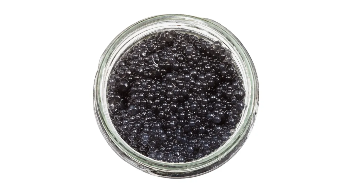 Икра палтуса, зернистая, окрашенная пищевыми красителями